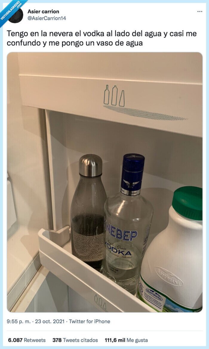 confundir,nevera,vodka,agua