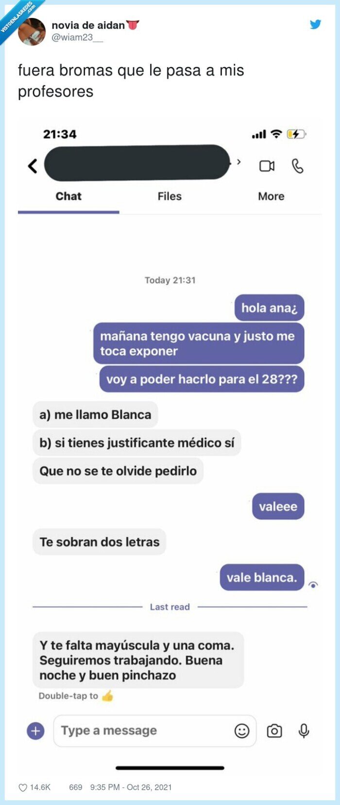 profesora,vacuna,blanca