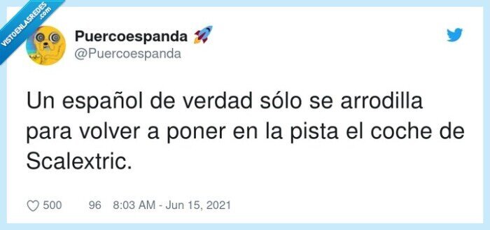 scalextric,arrodillarse