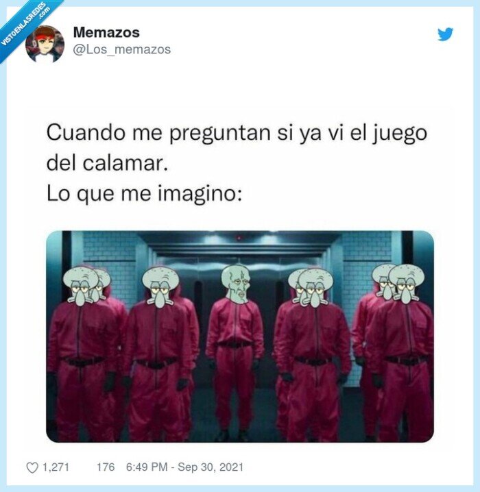 el juego del calamar,calamardo,bob esponja