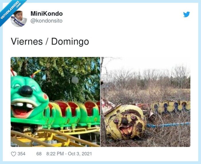 viernes,domingo,tren,gusano