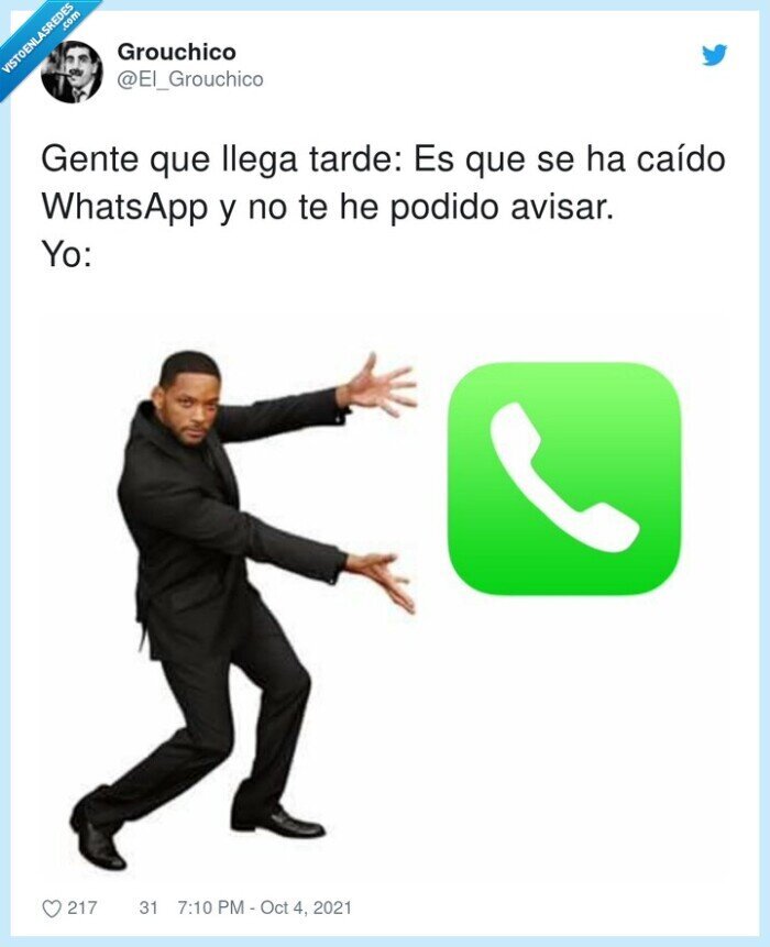 whatsapp,caído,llamar,avisar,gente,llega