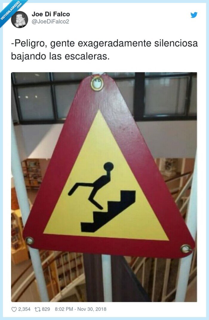 exageradamente,silenciosa,escaleras,peligro,se&ntilde;al,gente