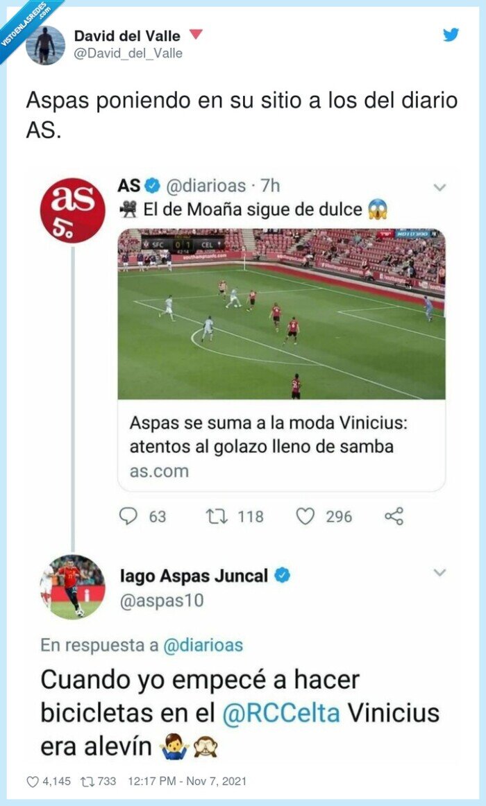diario as,vinicius,aspas,zasca