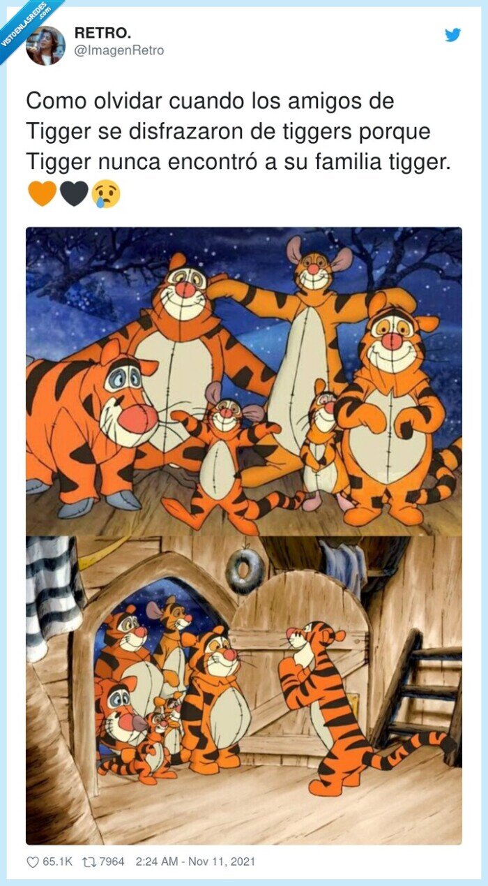 disfrazarse,encontró,olvidar,tiggers,familia