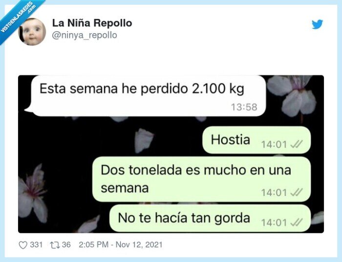 tonelada,2100 kg,adelgazar