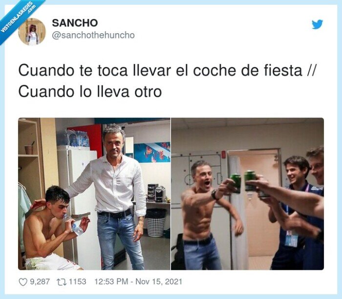 luis enrique,llevar,fiesta,coche