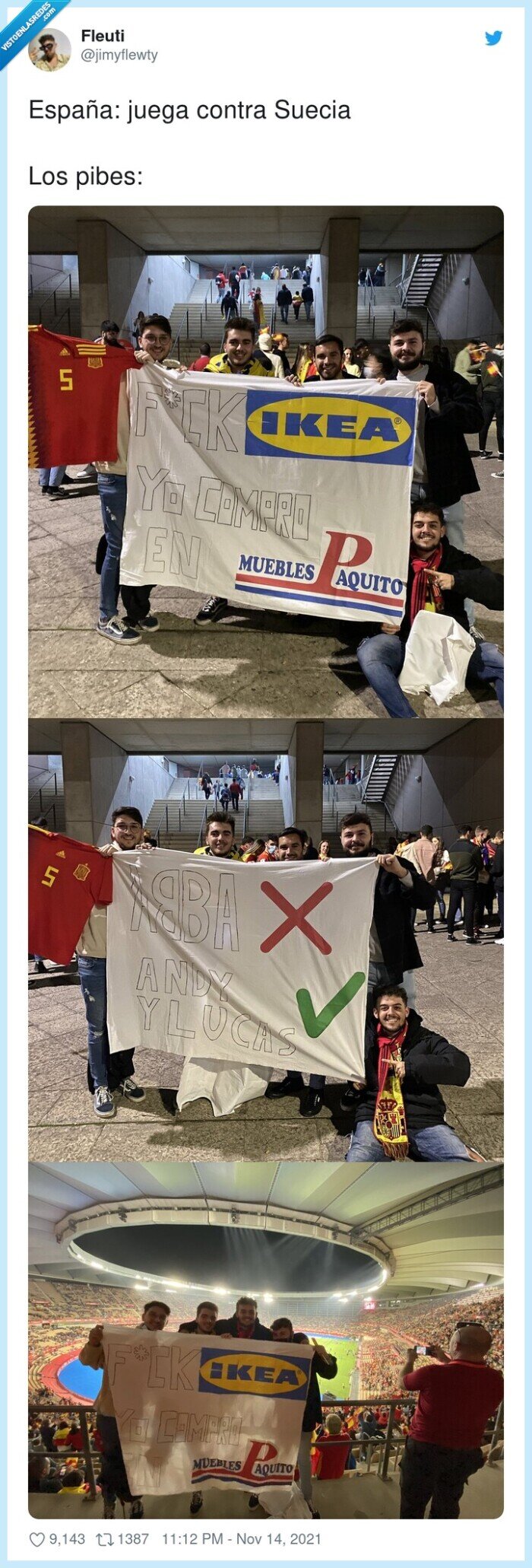 españa,contra,suecia,futbol,pancarta,ikea