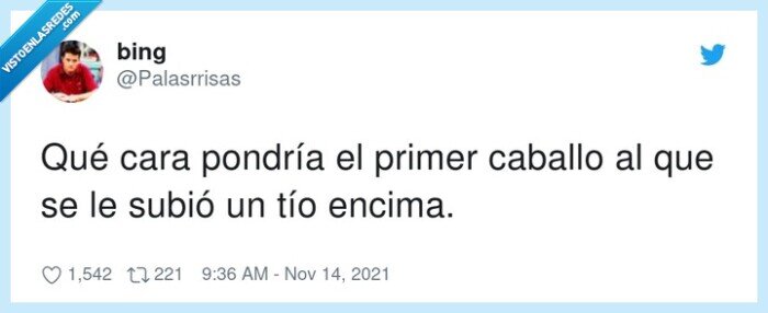 pondría,caballo,primer,subir,encima