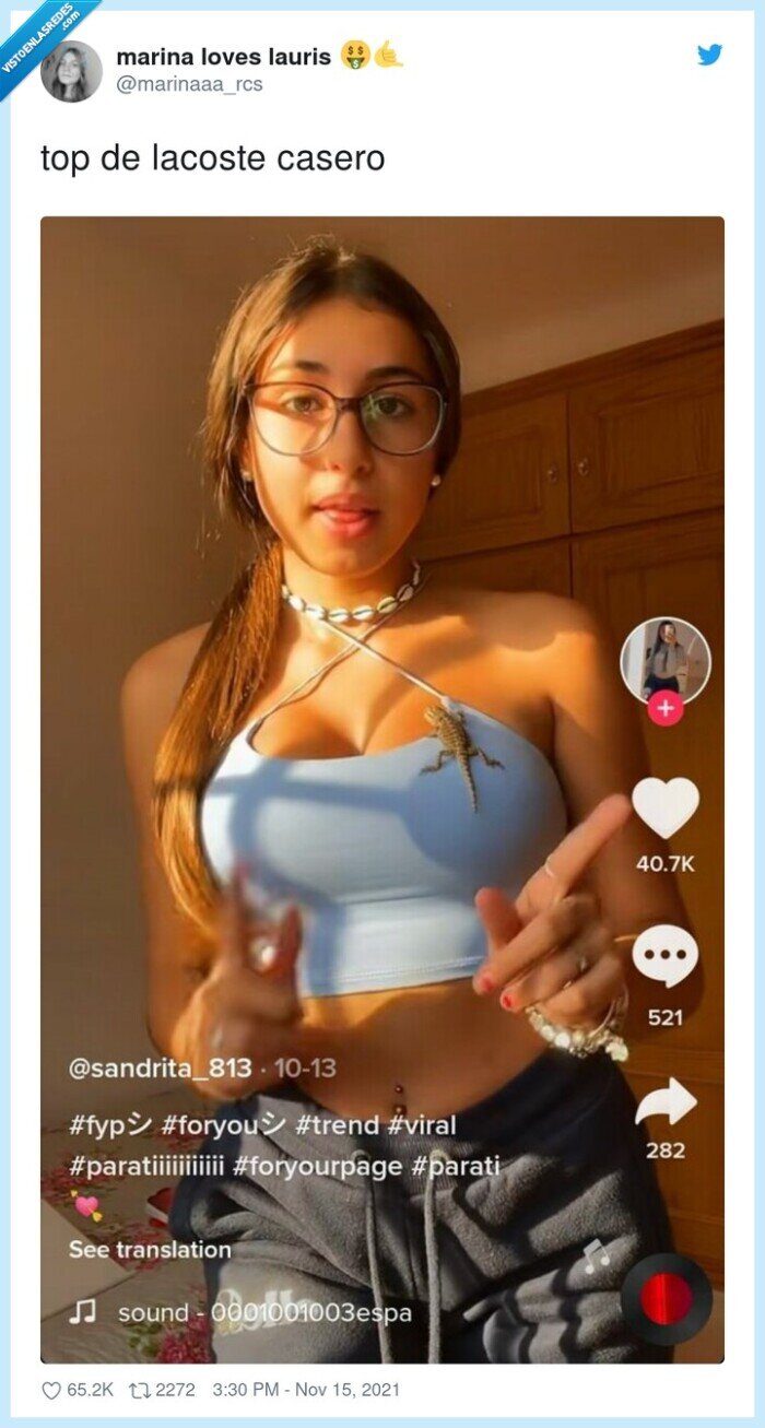 lacoste,casero,top,lagartija