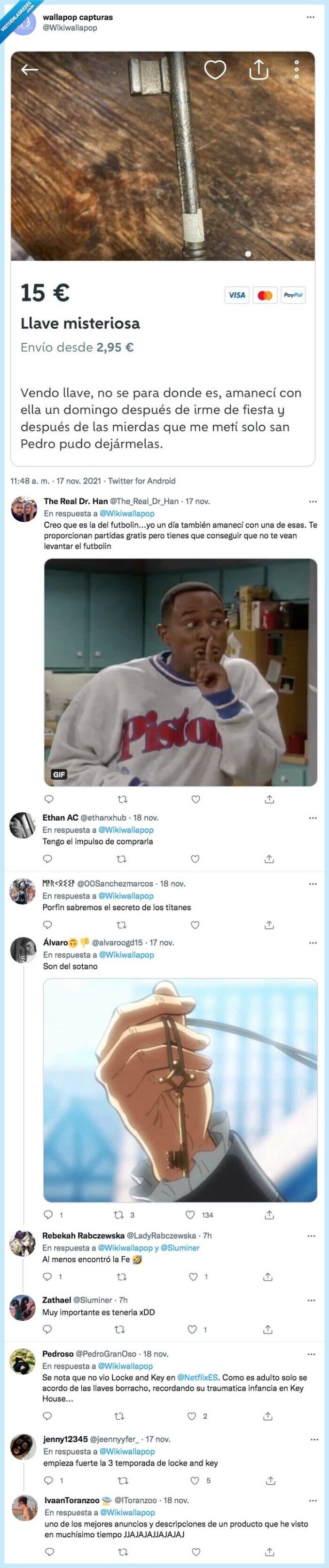 wallapop,llave,fiesta