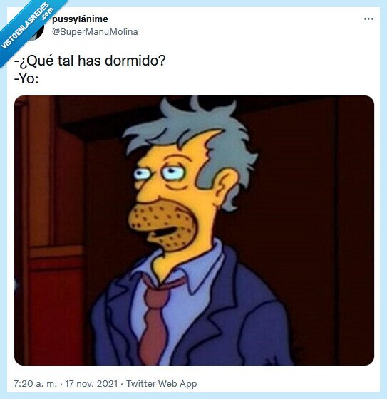 dormido,los simpson,skinner