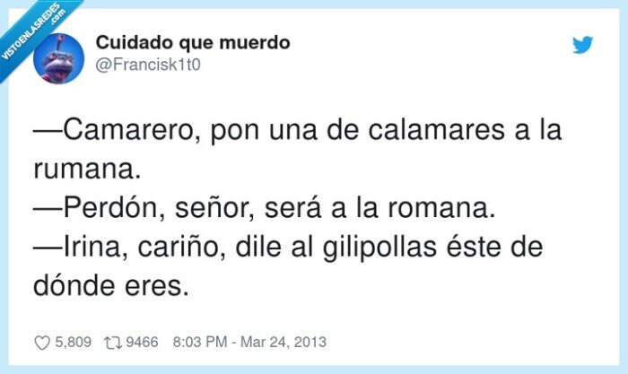 camarero,calamares,rumana,cariño,señor