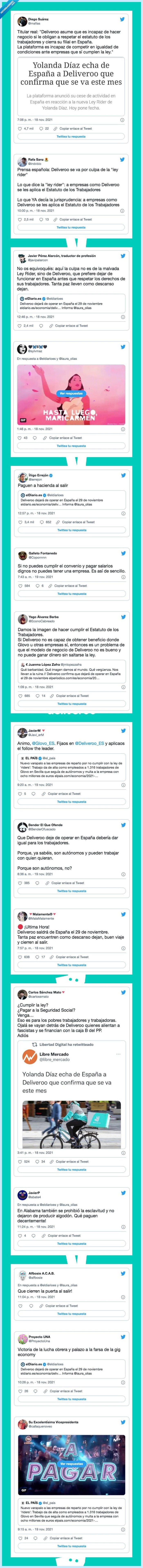 jurisprudencia,trabajadores,deliveroo,cerrar,estatuto,empresas