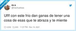 Enlace a Automáticamente mi estufa: «ese abrigo te queda bien», por @riachueloss