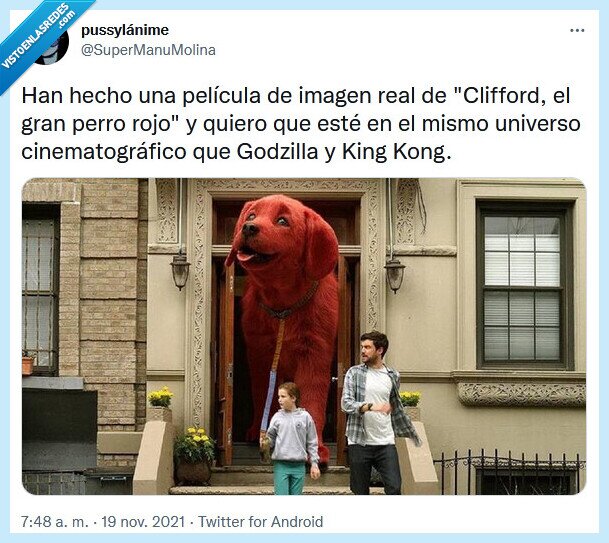 clifford,perro,rojo,unvierso,king kong,godzilla