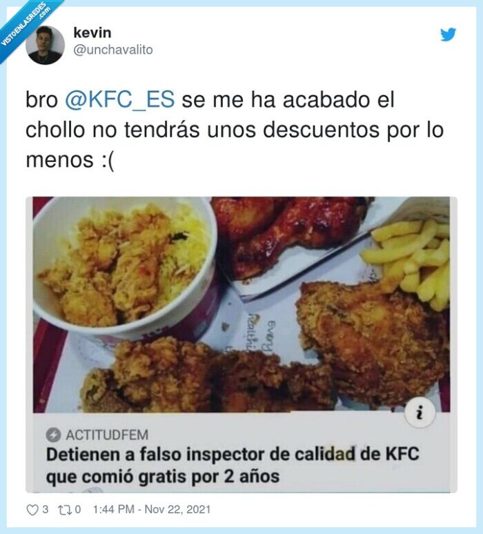 descuentos,inspector,falso,kfc,chollo