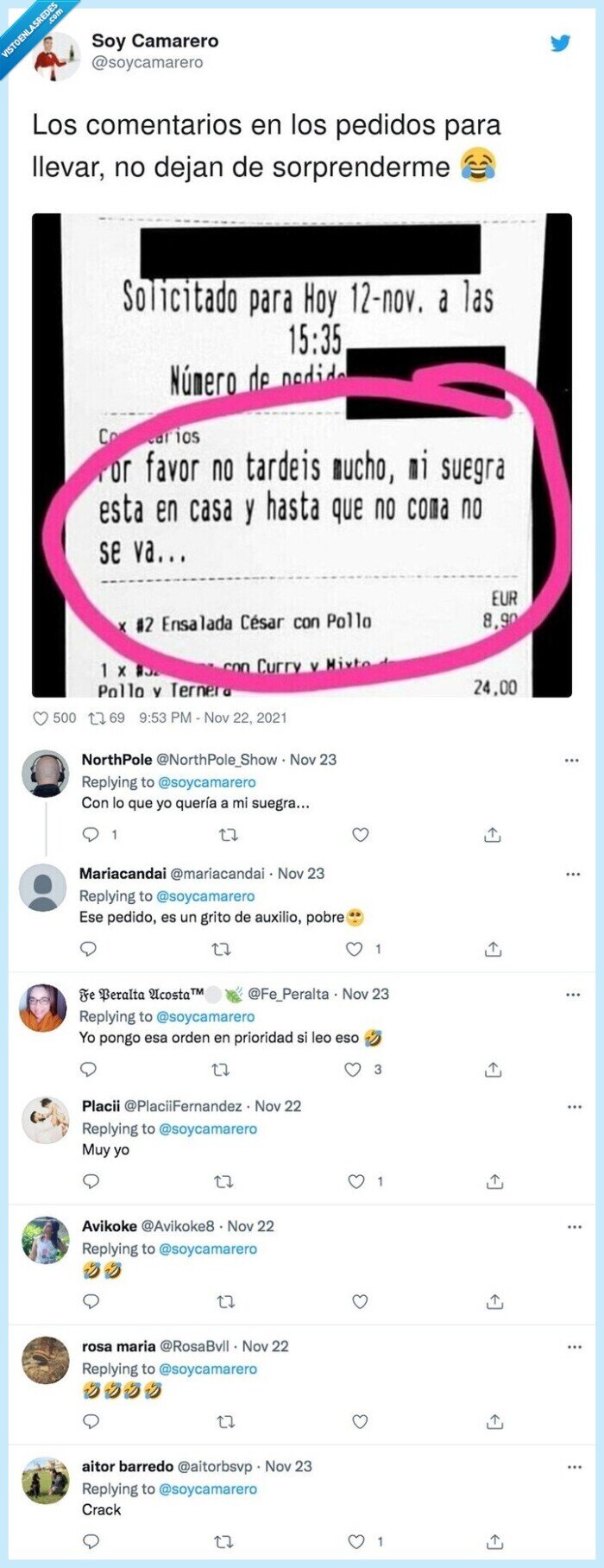 sorprenderme,comentarios,pedidos,llevar,suegra