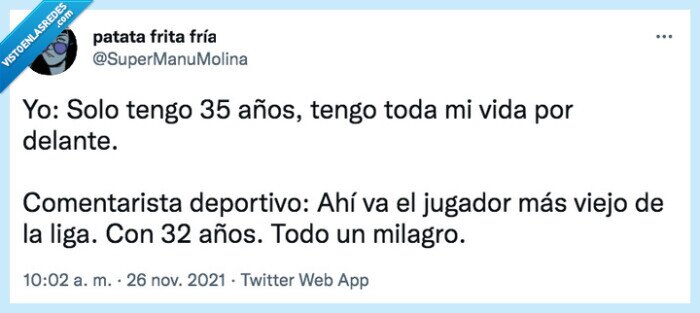 comentarista,deporte,30 años,viejo