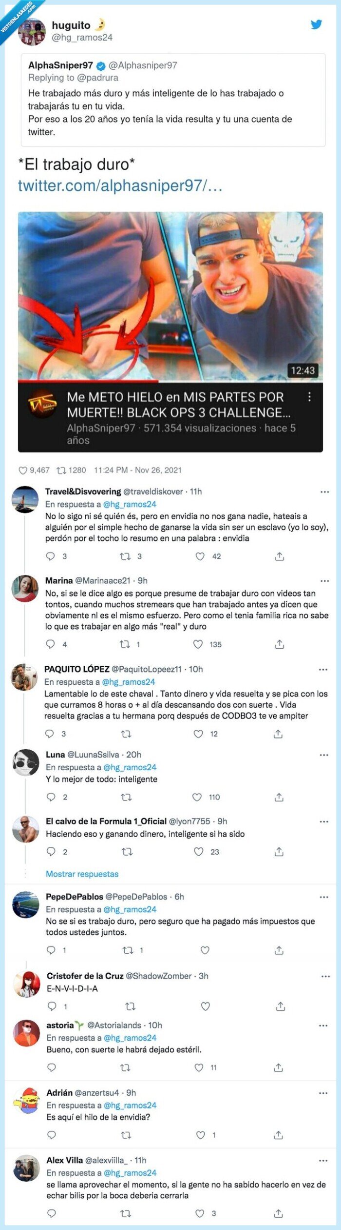 alpha snipher,verguenza ajena,youtuber,trabajar,videos