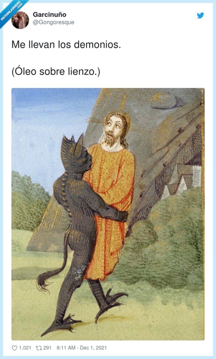 demonios,lienzo,llevar,óleo