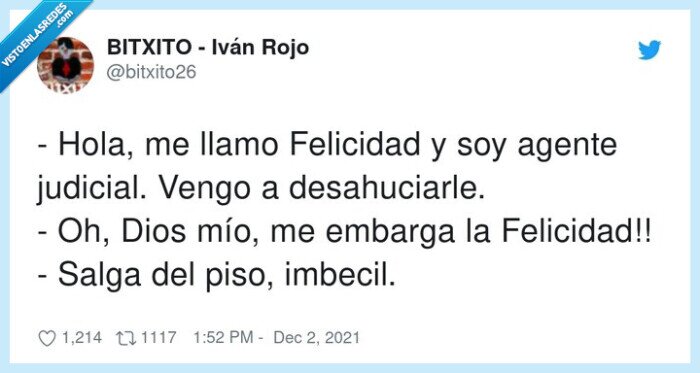 desahuciarle,felicidad,judicial,embargar,agente