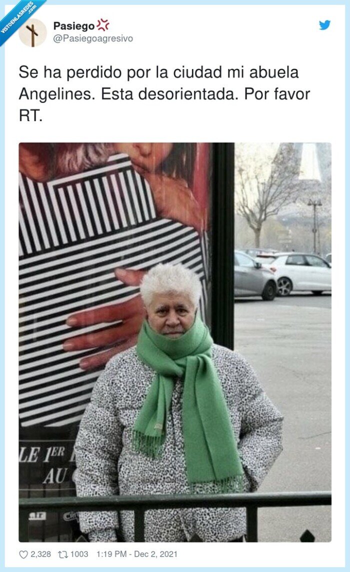 desorientada,angelines,perdido,ciudad,abuela,almodovar