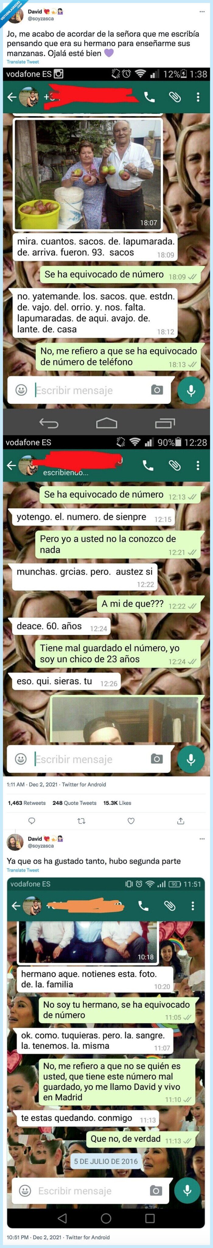 escribir,whatsapp,manzanas,hermano,acordar