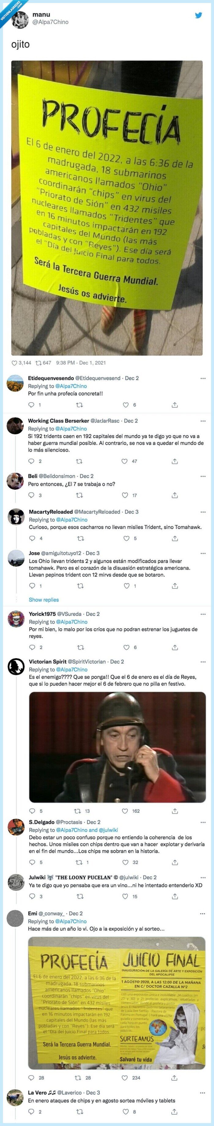 profecía,2022,fin del mundo