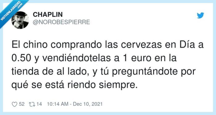 chino,vender,cervezas,siempre,riendo