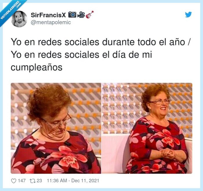 cumpleaños,redes sociales,dormirse