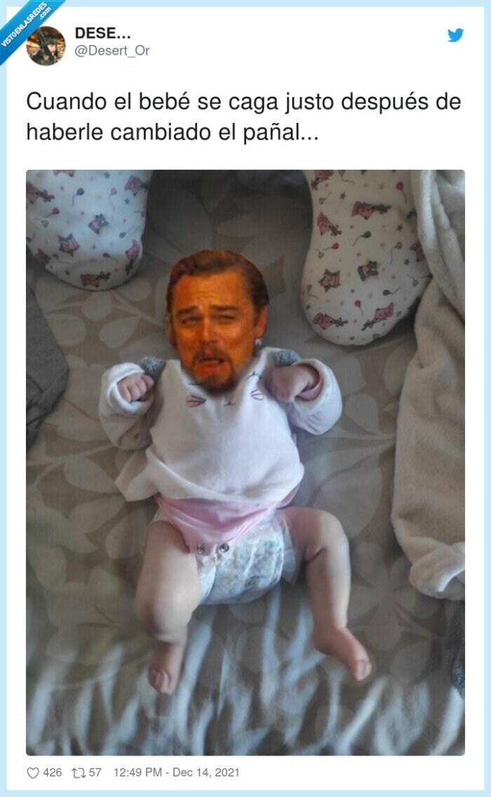 cambiar,después,leo dicaprio,pañal,bebé