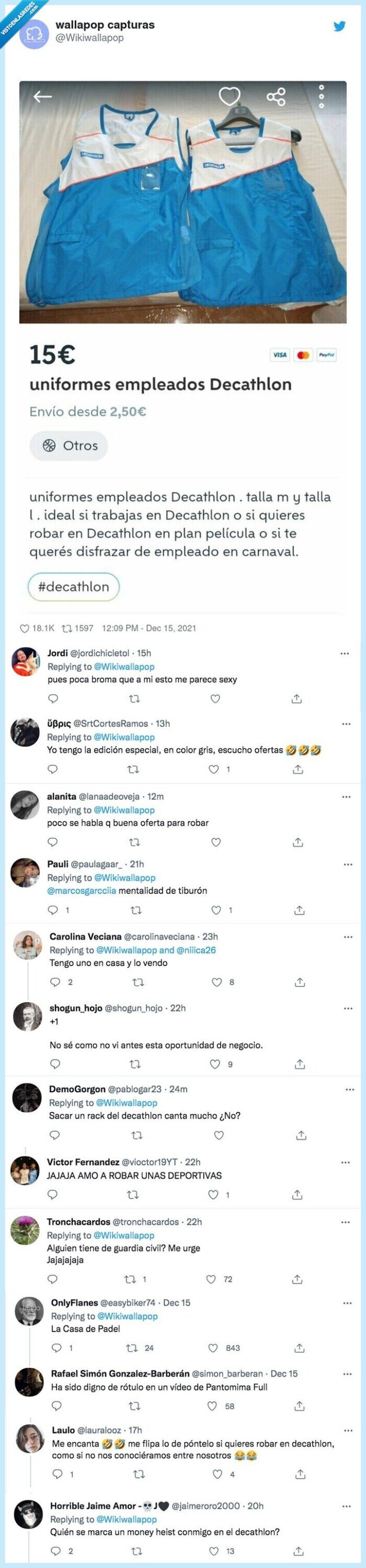 uniforme,wallapop,robar,decathlon