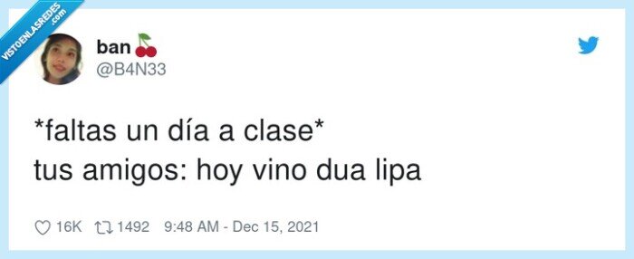 faltar,clase,amigos,dua lipa