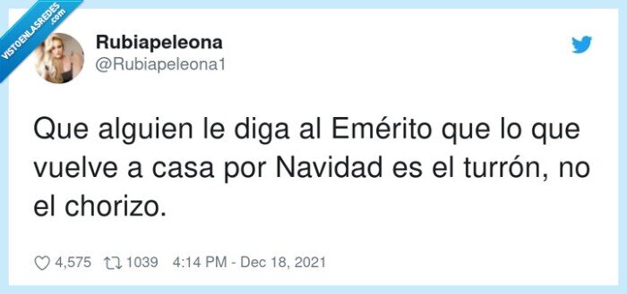 turrón,emérito,navidad,chorizo,vuelve