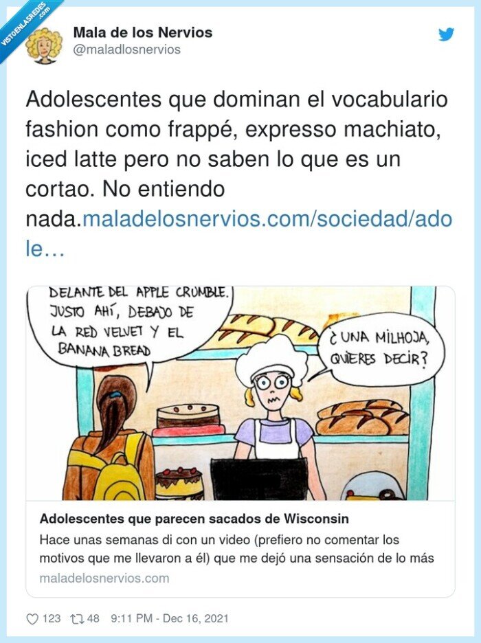 adolescentes,vocabulario,machiato,frappé,expresso