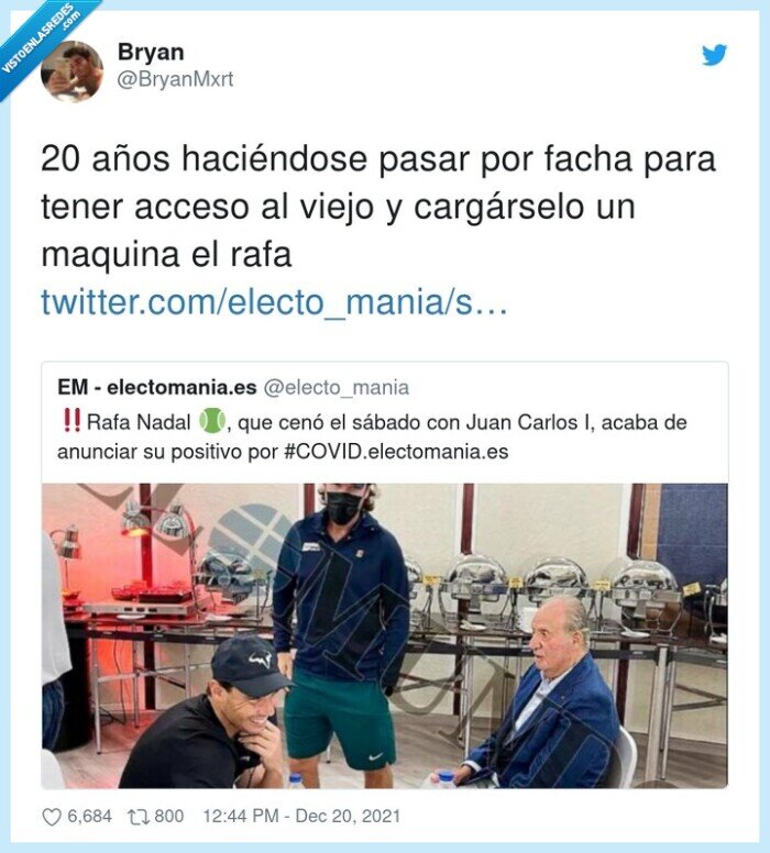 rafa nadal,coronavirus,positivo,rey juancarlos