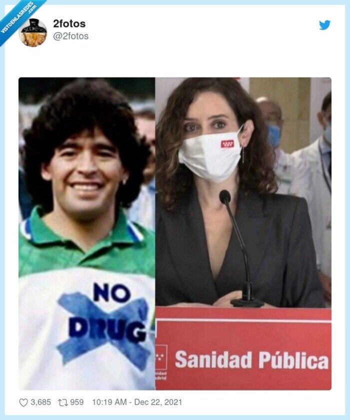 sanidad publica,ayuso,maradona