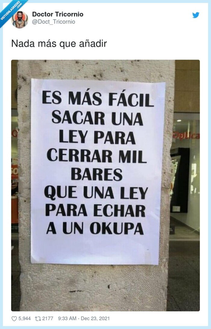 desalojar,okupas,bares,leyes