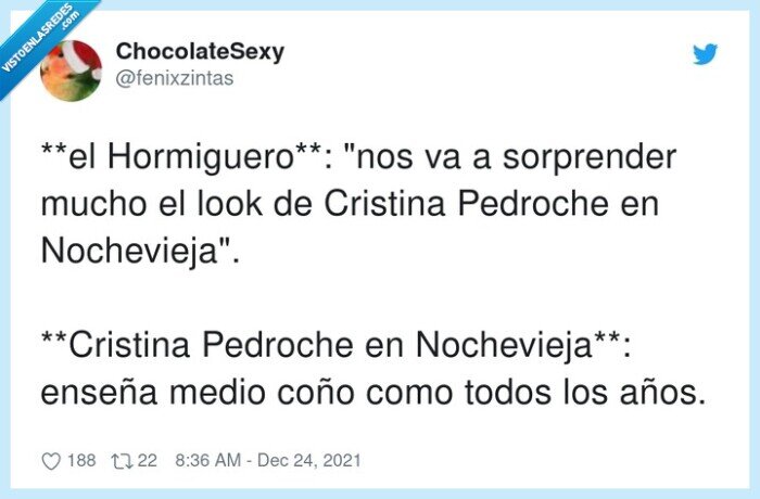 hormiguero,nochevieja,sorprender,cristina pedroche