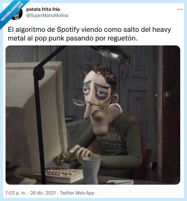 algoritmo,spotify,saltar,heavy,punk,pop,reguetón