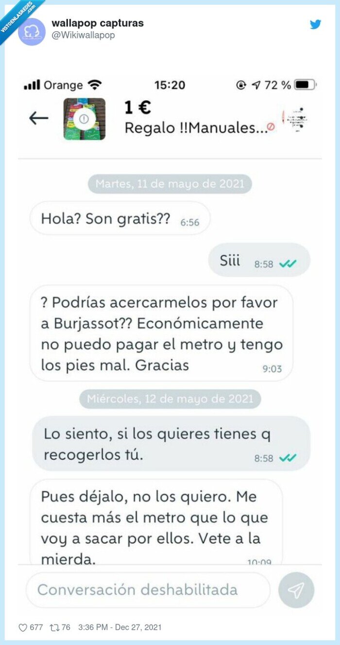 wallapop,gratis,pedir,transporte