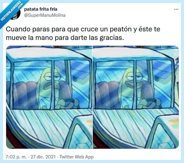 peatón,gracias,mano