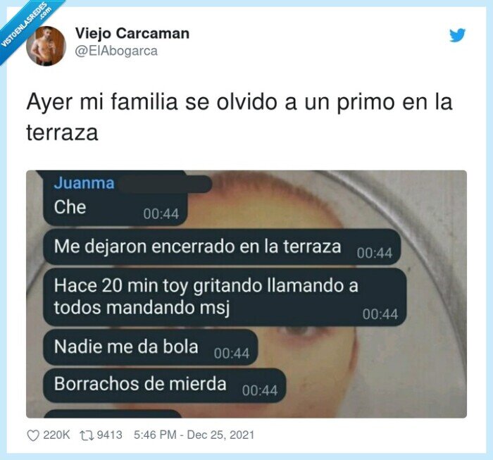 familia,terraza,olvidar,primo
