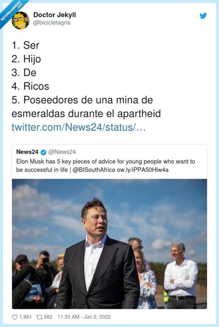 esmeraldas,emprender,ricos,elon musk,doge,durante,hijo