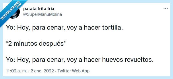 tortilla,huevos,revueltos,cenar