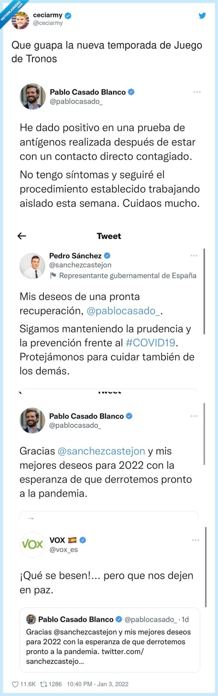 vox,pedro sanchez,pablo casado,positivo,coronavirus,pandemia