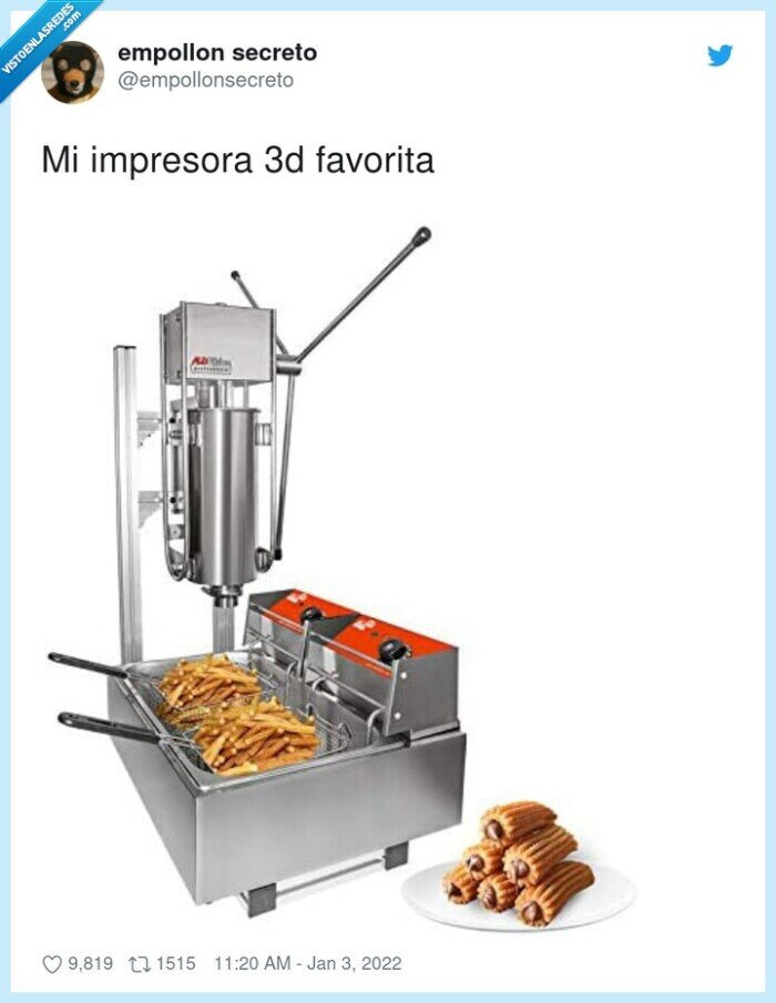 impresora,favorita,3d,churros