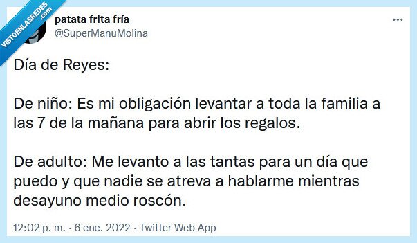 reyes,niño,adulto,roscón,madrugar