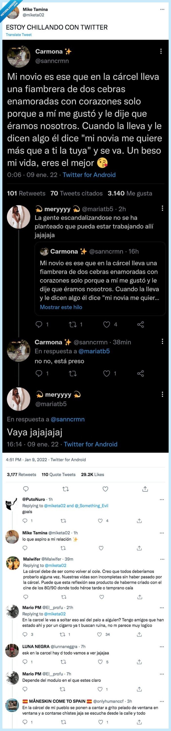 cárcel,fiambrera,zebras